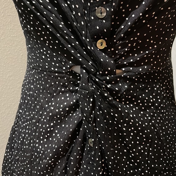 Chic Black Dress with White Dots Sz: L - Picture 2 of 9